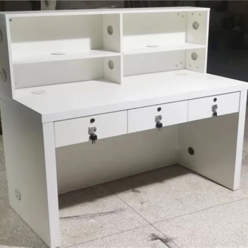 新款手机维修台工作台木制店铺柜台接待桌收银台吧台桌子前台定制