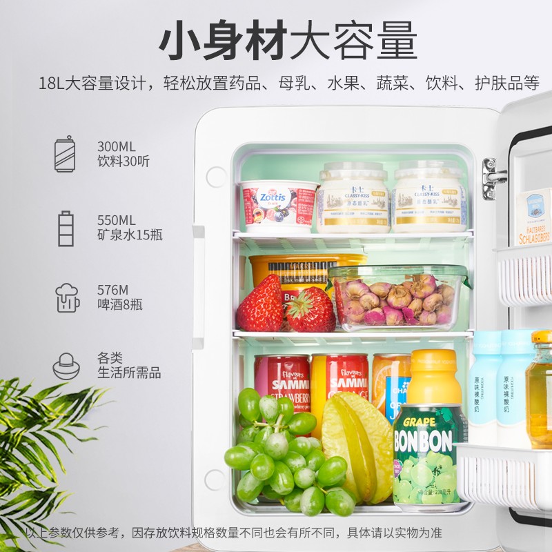 新飞20L迷你小冰箱宿舍用单人车载冰箱冷热箱车家两用储奶母乳