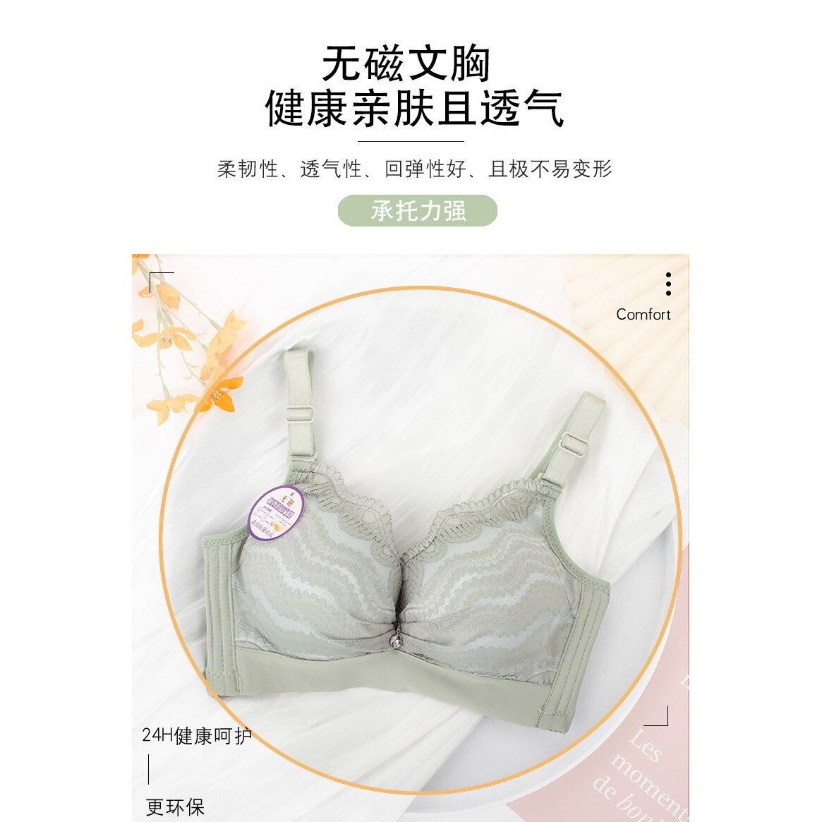 调整型内衣女小胸显大聚拢加厚特厚胸罩无钢圈收副乳平胸蕾丝文胸
