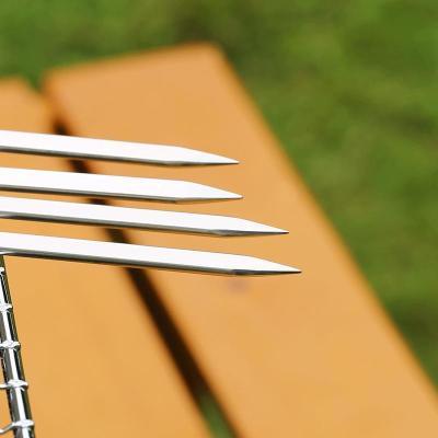 森林人家烧烤签子304不锈钢烤串签子羊肉串签子铁签子烤肉签子扁