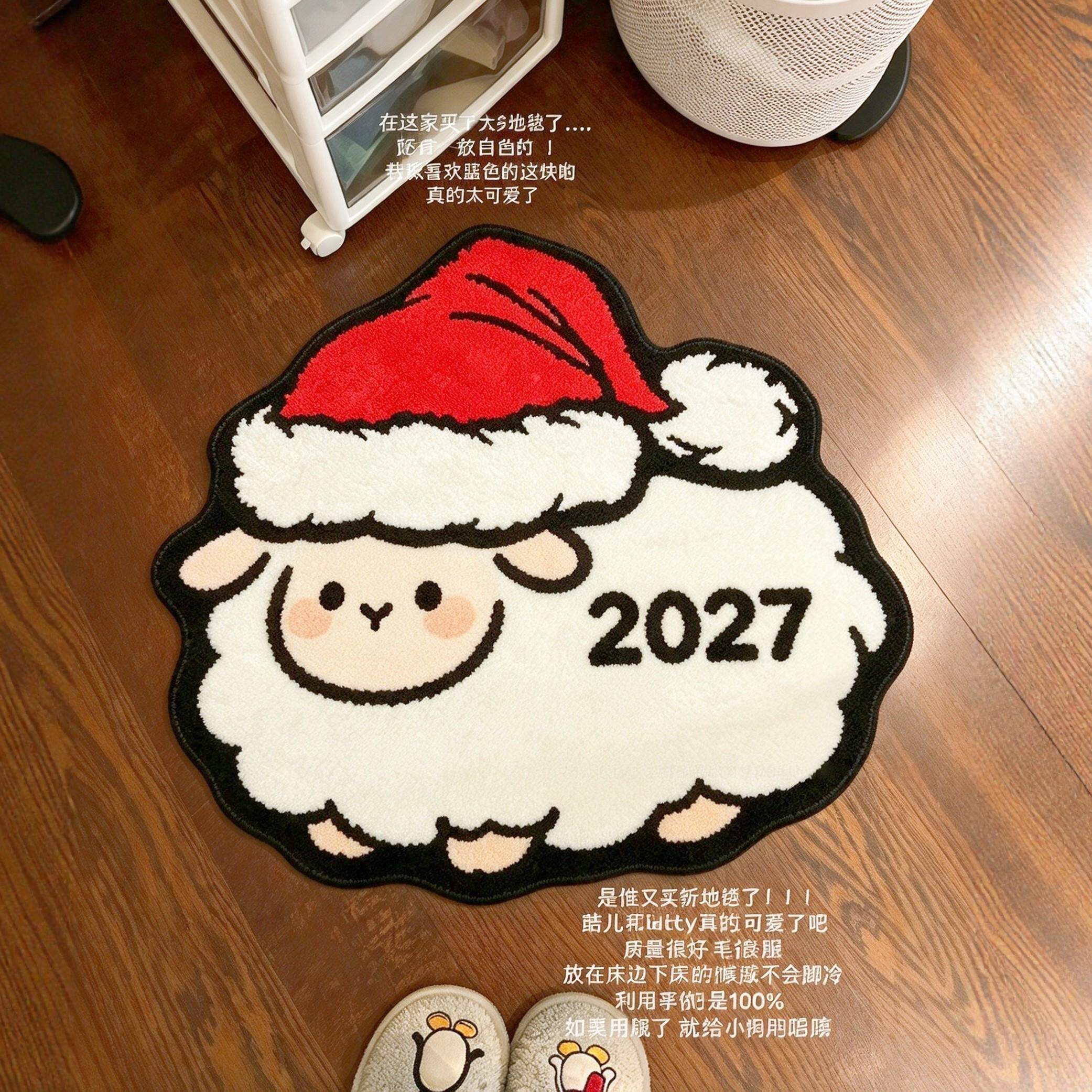 小羊地毯客厅卧室床边女孩小房间布置好物毛绒加厚隔音地垫2026新