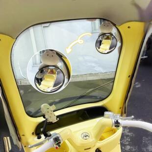 反光镜倒车【第三只眼】电动三轮车后视镜广角玻璃吸盘式镜内视镜