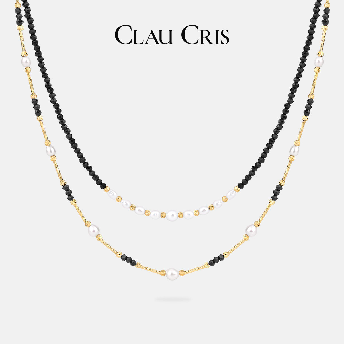 Clau Cris百搭天然淡水珍珠项链简约设计感轻奢小众设计锁骨链女