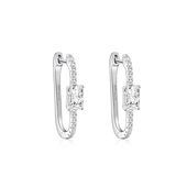 小方钻银色耳环耳饰女生925银生日礼物 Monaco 情人节礼物 APM