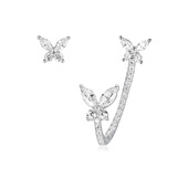 APM Monaco不对称蝴蝶耳钉女银简约设计感耳饰女生礼物生日礼物