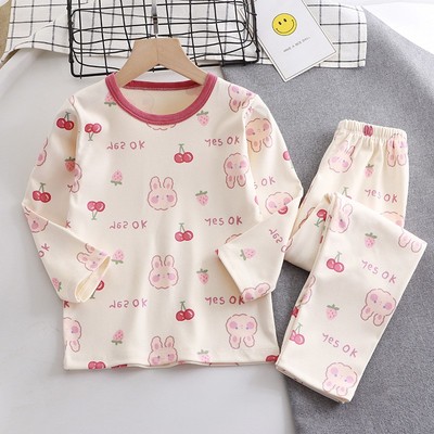 儿童睡衣套装秋冬家居服德绒宝宝内衣男童家居服女童秋衣秋裤童装