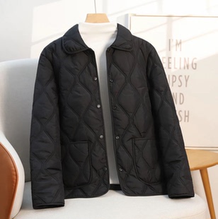 百搭休闲外套 翻领双线棉衣棉服时尚 2025年新款 妈妈装