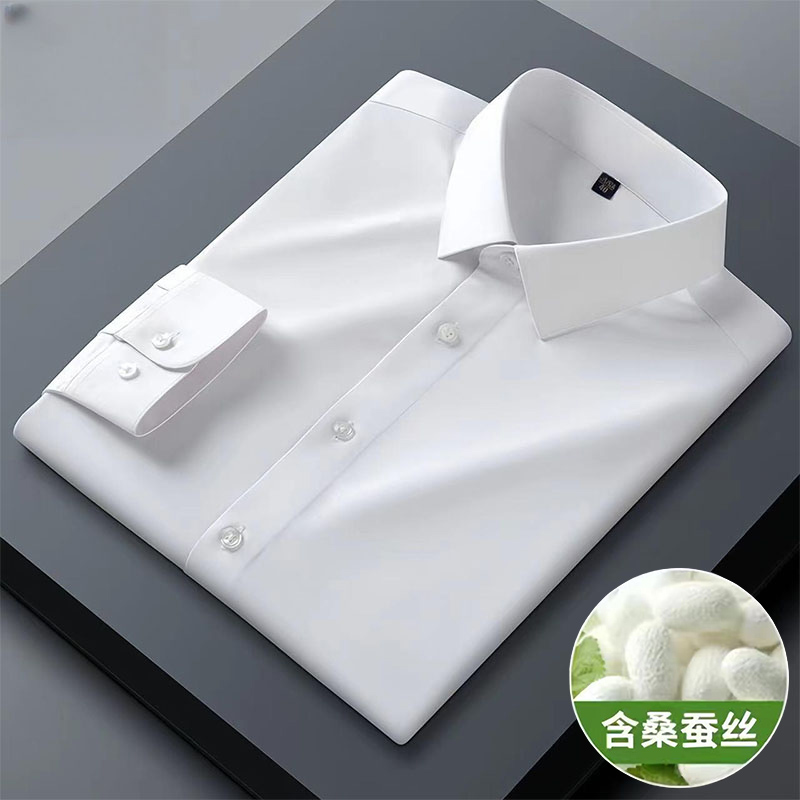 长袖+短袖休闲免烫衬衫