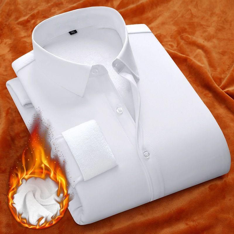 冬季新款保暖衬衫加绒加厚