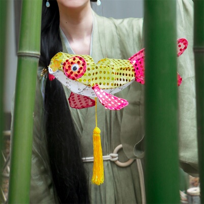 南京博物馆文创元宵灯笼秦淮花灯好运满怀传统手工锦鲤灯鲤鱼礼品