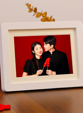 结婚登记照定制diy相框加打印照片6寸制作六寸情侣婚纱照摆台纪念