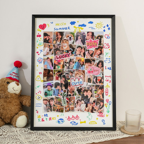 情侣拍立得DIY周年纪念生日相框