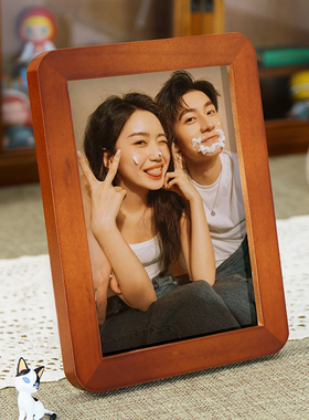 复古实木相框空框照片定制diy毕业纪念情侣合照6寸打印做相册摆台