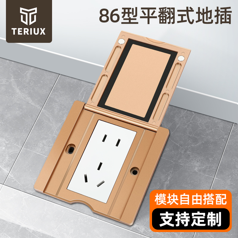 86型平翻式地面插座TERIUX