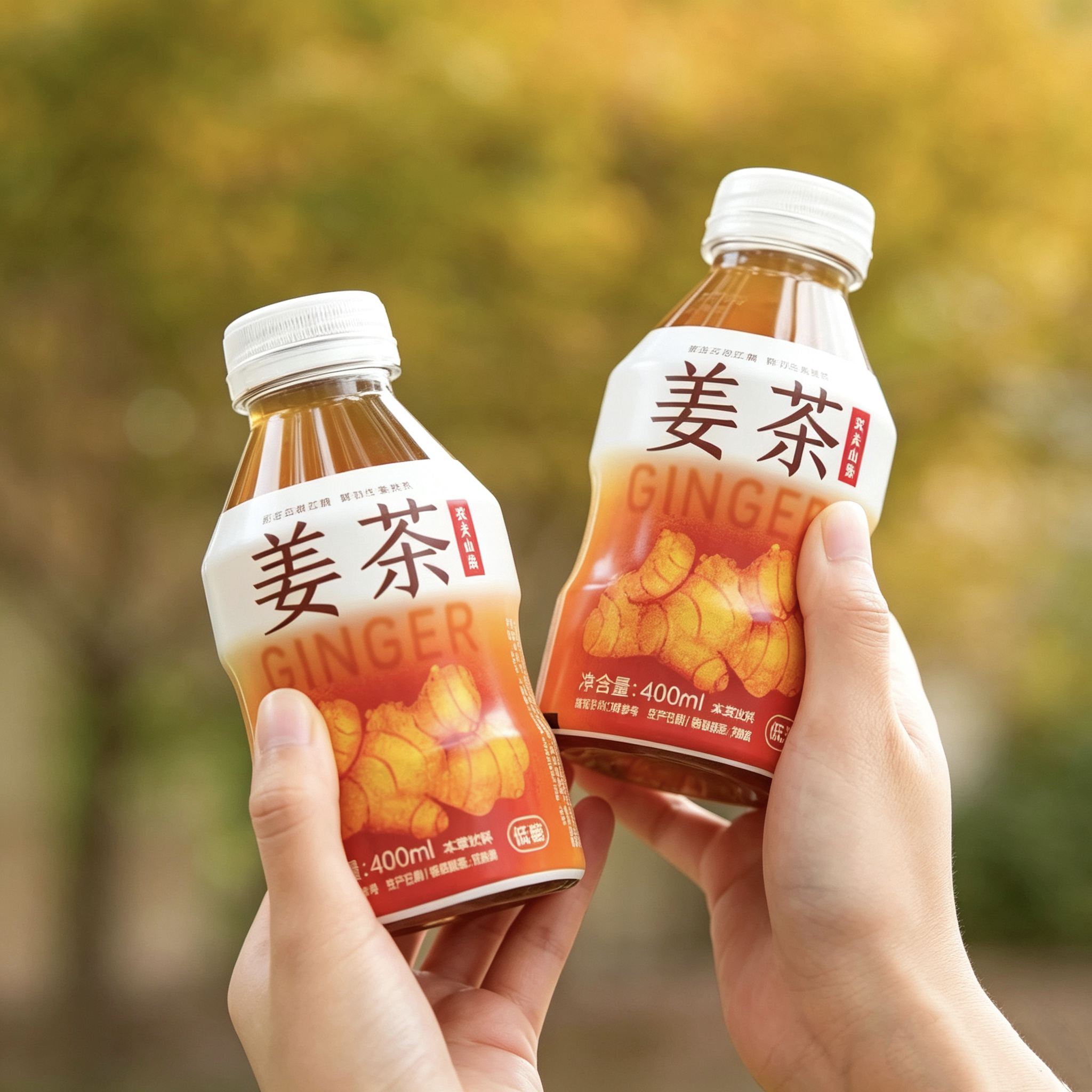 新品上市农夫山泉姜甄选云南红糖茶草本饮料400ml瓶装低糖