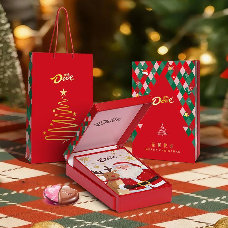 【圣诞节礼盒】德芙心语21粒牛奶夹心雪落密语巧克力升降礼盒