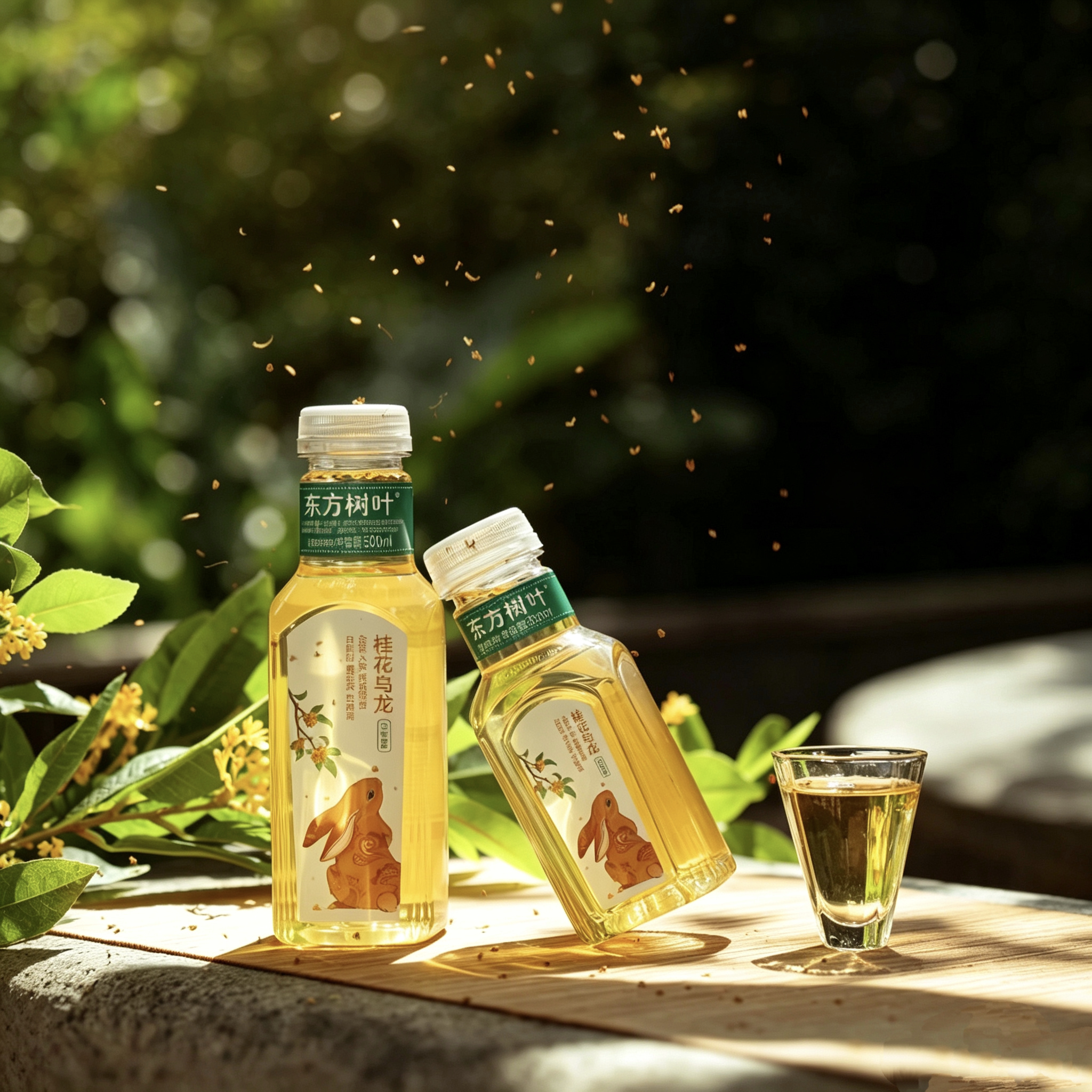 秋季新品农夫山泉东方树叶桂花乌龙无糖复合茶饮料500ml瓶装