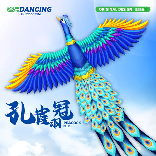 空中舞者孔雀微风起飞