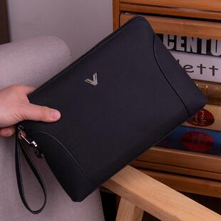 真皮男士手包密码锁手拿包软牛皮手拎包男款夹包大容量休闲手抓包