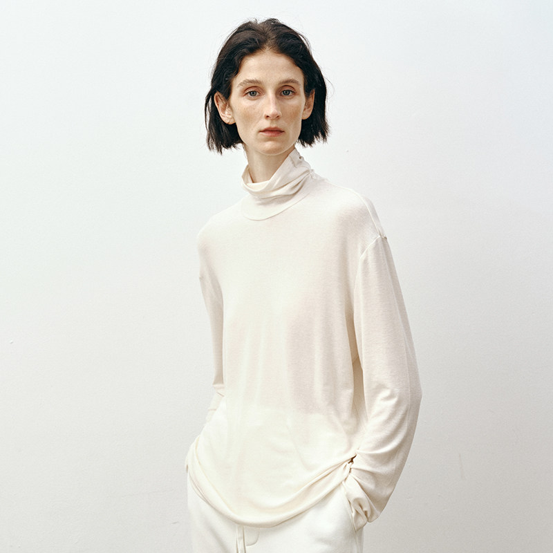 「秋冬新品」2 色｜SageSalt 轻柔机洗羊毛混纺高领打底衫4003