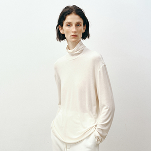 轻柔机洗羊毛混纺高领打底衫 色｜SageSalt 4003 」2 「秋冬新品