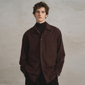 SageSalt 1038HK 衬衫 胡桃棕色木棉羊毛 微绒触感长袖