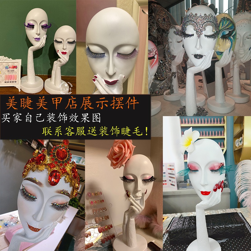 雕塑北欧抽象黑白艺术工艺品客厅酒柜人物摆人具件装b饰品脸面创l