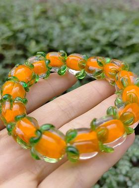 淄博琉璃柿柿如意博山串珠手链