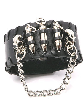 欧美子弹鬼头挂链手链霸气朋克饰品骷髅头链条手带