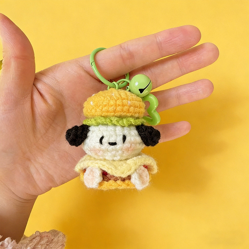 成品手工编织diy钩针帕恰狗汉堡包挂件钥匙扣可爱玩偶送礼女朋友,个性定制/设计服务/DIY,其他玩偶定制,淘宝优惠券,粉丝福利购,淘宝优惠卷