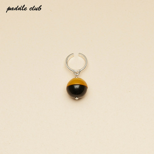 paddle club 拼接石球银戒指