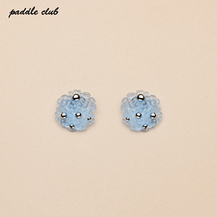 paddle club 圆形花簇耳环