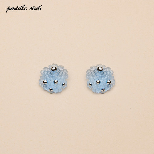 paddle club 圆形花簇耳环