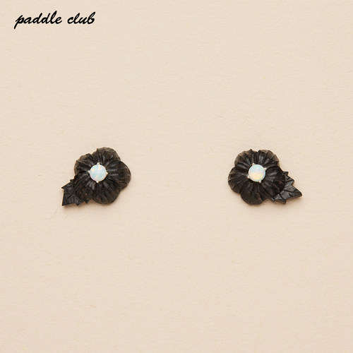 paddleclub手工雕刻925银耳钉