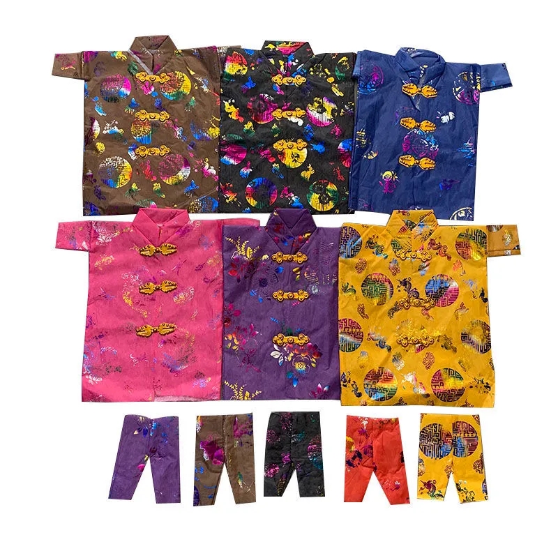 b2十一寒衣女士男士布料棉衣裤子烫金烧纸上坟衣裳纸钱清明扫墓