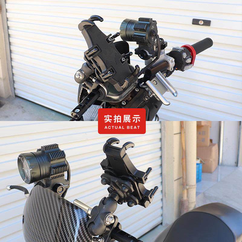 摩托车手机架车载导航支架电动车电瓶车机车八爪鱼防震减震机支架