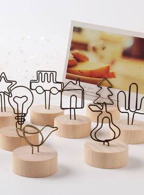 Note photo card Business card clip message ornaments留言夹子