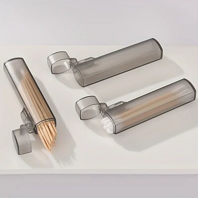 Portable Plastic Toothpick Case - Clear Toothpick Holder for