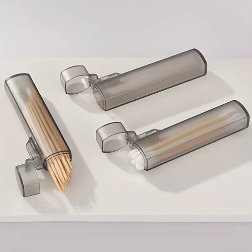 Portable Plastic Toothpick Case - Clear Toothpick Holder for