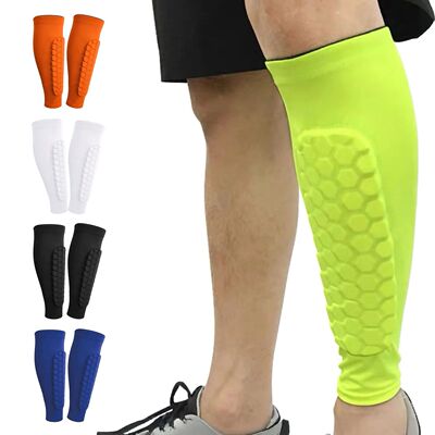 2pcs Shin Guards Football Basketball with Honeycomb Padding