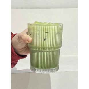 450ml coffee TEA cup mug glass straw drink home office cups