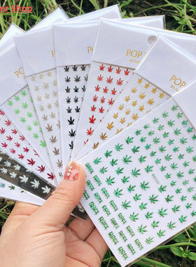 1PCS New English Alphabet Nail Stickers Multi-Color Laser Re