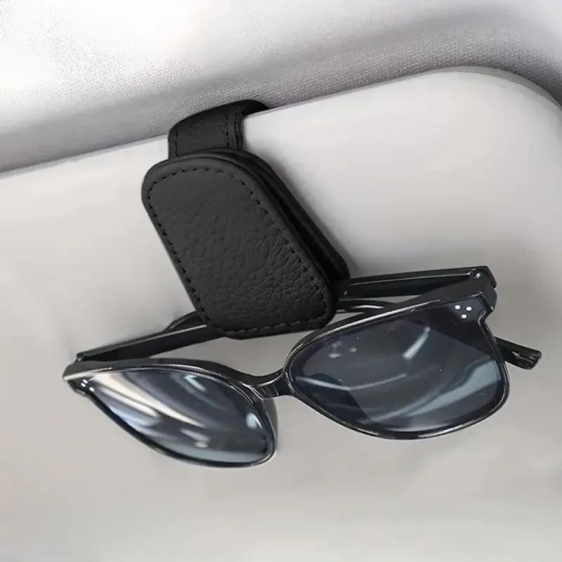 Car Sun Visor Glasses Case Holder Sunglasses Clip Ticket Car图片