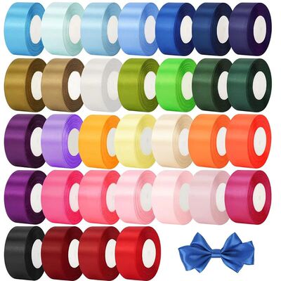 6/10/15/20/25/40/50mm Silk Satin Ribbon Wedding Party Christ