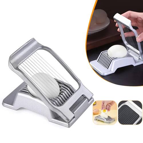 Heavy Duty Aluminium Egg Slicer for Hard Boiled Eggs Strawbe