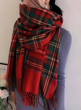 Women's Fashion Scottish Style Tartan Warm Scarf Plaid Soft