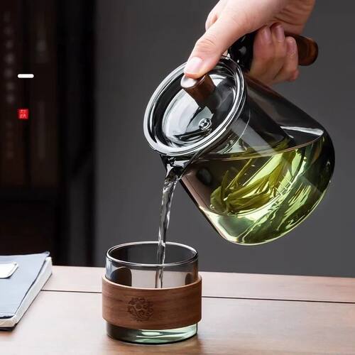 600ML Coffee Pot Family Glass Teapot Set Transparent Glass T