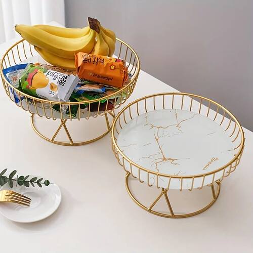 Light Luxury Fruit Plate, Creative Living Room Home Fruit Ba