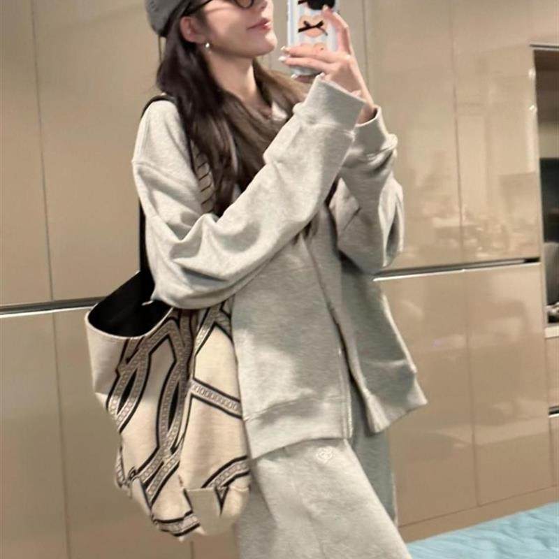 休闲运动服套装女秋冬季新款连帽开衫卫衣长裤时尚少女跑步两件套,女装/女士精品,时尚套装,淘宝优惠券,粉丝福利购,淘宝优惠卷