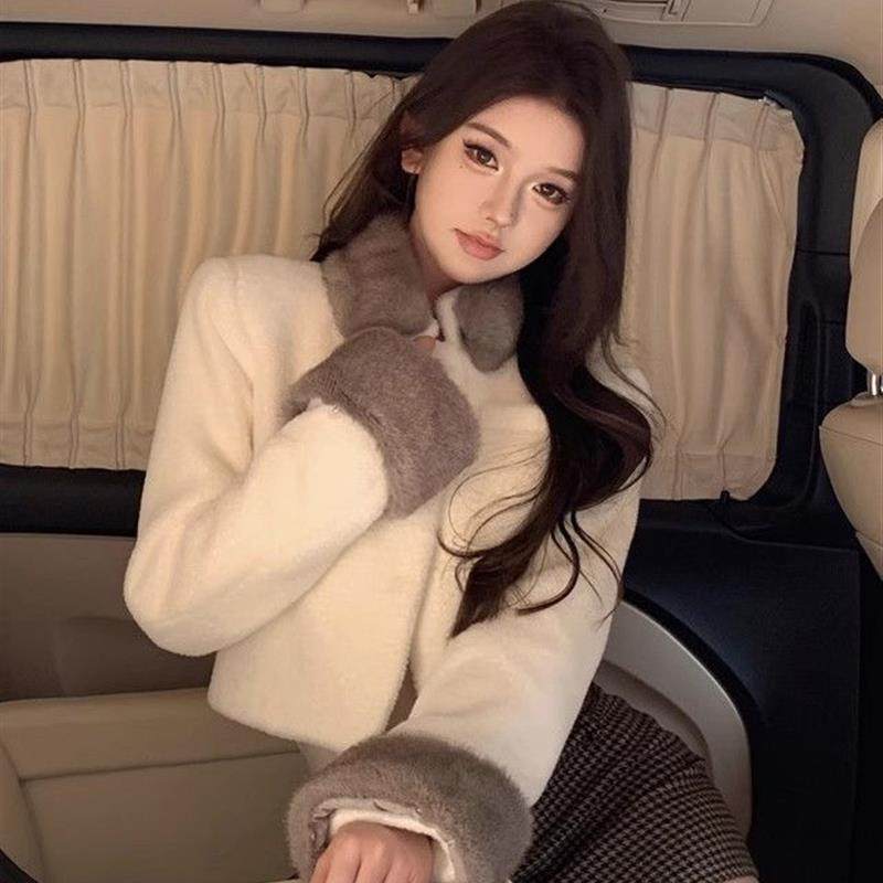 法式高级套装名媛短款毛茸茸长袖毛呢上衣外套女冬季气质收腰短裙,女装/女士精品,时尚套装,淘宝优惠券,粉丝福利购,淘宝优惠卷